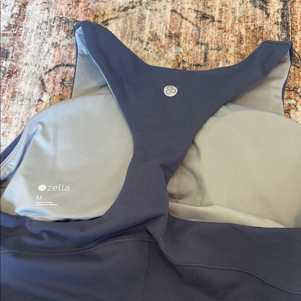 Zella Blue Racerback Sports Bra - Picture 2 of 2
